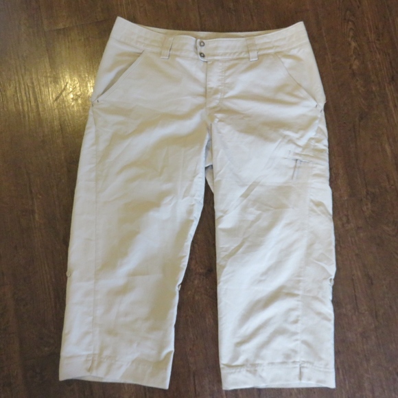 SOLD Columbia Titanium Cream Crop Pants - Picture 1 of 4